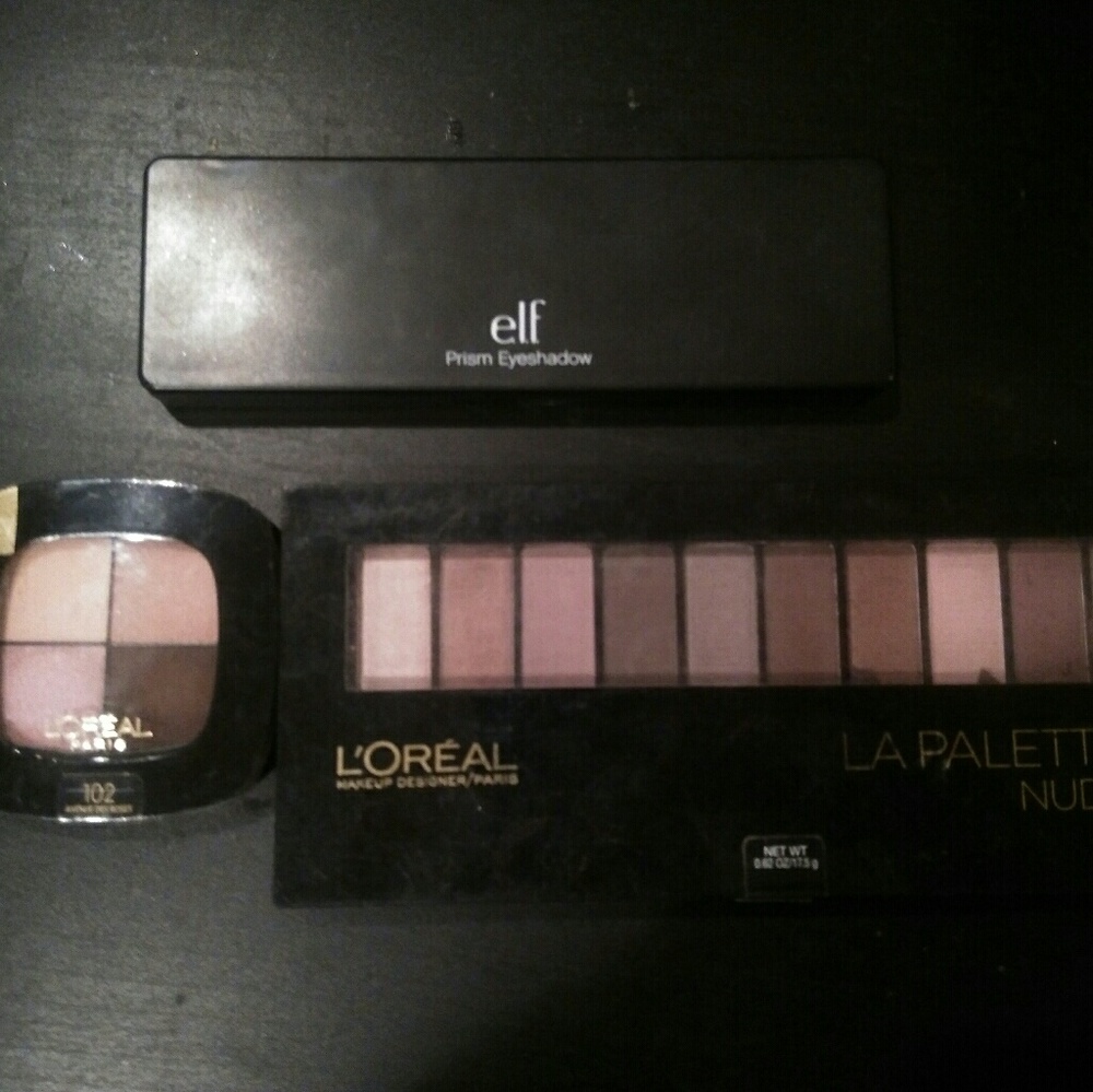 Loreal and Elf Eyeshadow palettes